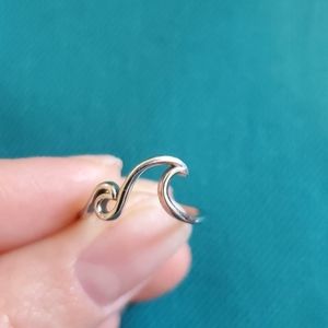 Wave Ring--sterling silver, size 5